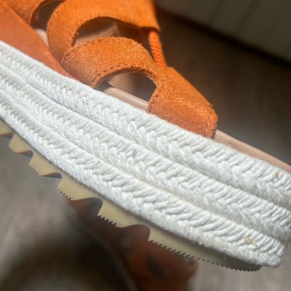 Sorel Cameron Flatform Lace Sandals Women's Size: 6 Orange Lace-Up Sandals - Picture 6 of 15